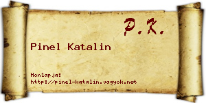 Pinel Katalin névjegykártya