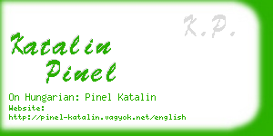katalin pinel business card